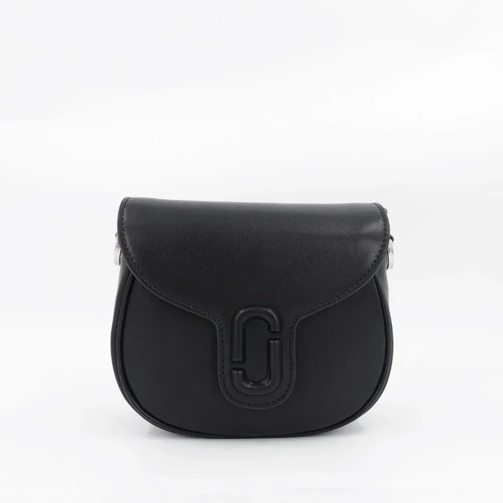 Marc Jacobs Women's The Messenger Saddle Bag Small In Leather Black OS